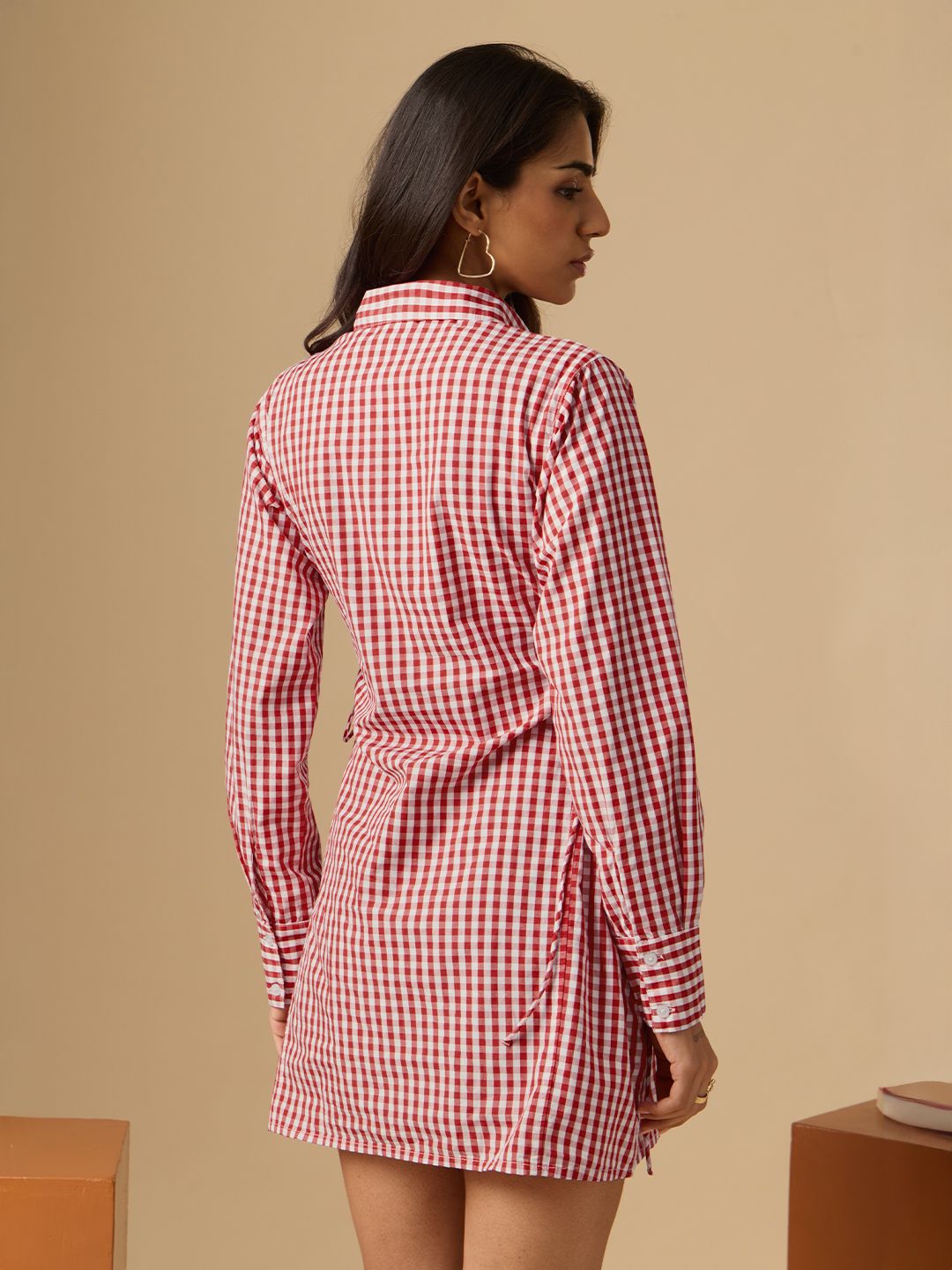 Plaid Shirt-Dress: Summer Solace Women Fashion Dresses
