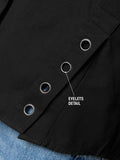Easy Solids: Phantom Black Women Relaxed Shirts