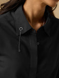 Easy Solids: Phantom Black Women Relaxed Shirts