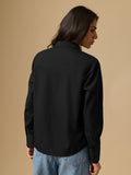 Easy Solids: Phantom Black Women Relaxed Shirts