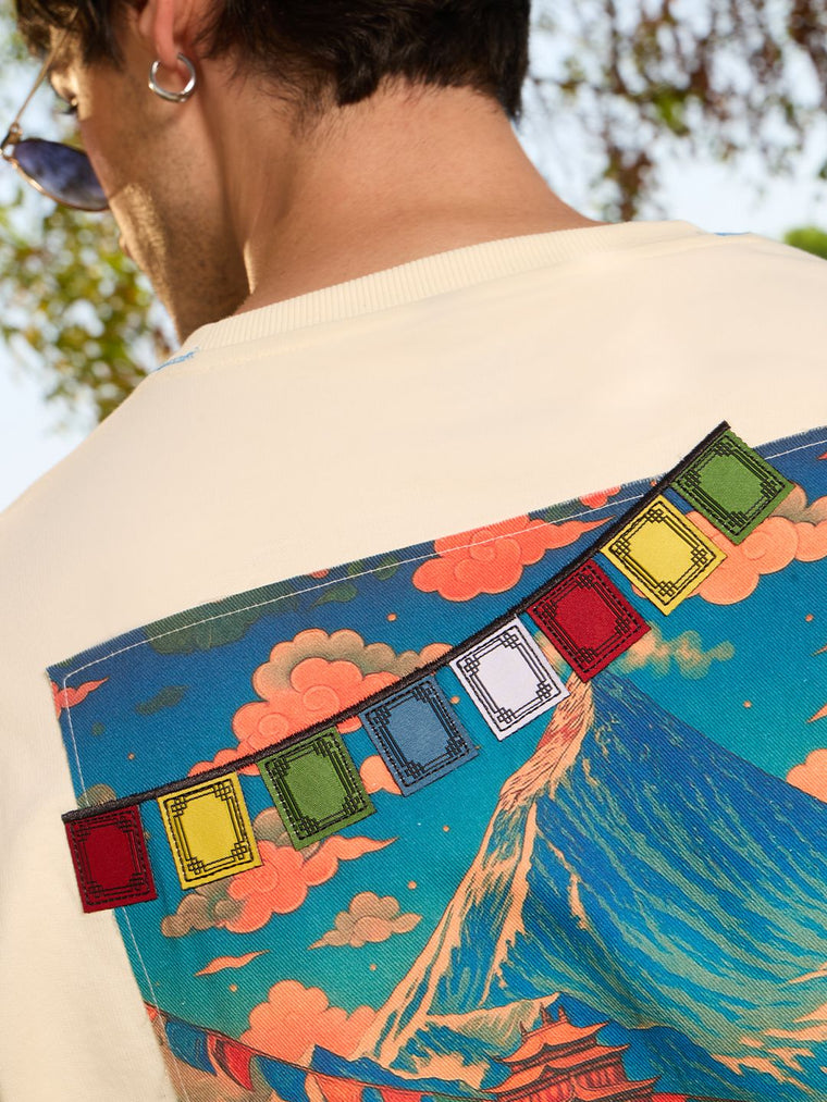 Tibetan Tales: The Flag Oversized T-Shirts