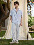 Textured Stripe: Riverbed Oversized Shirts