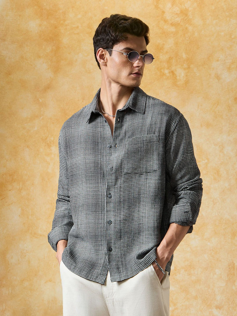 Textured Shirt: Glacier Men Textured Shirts