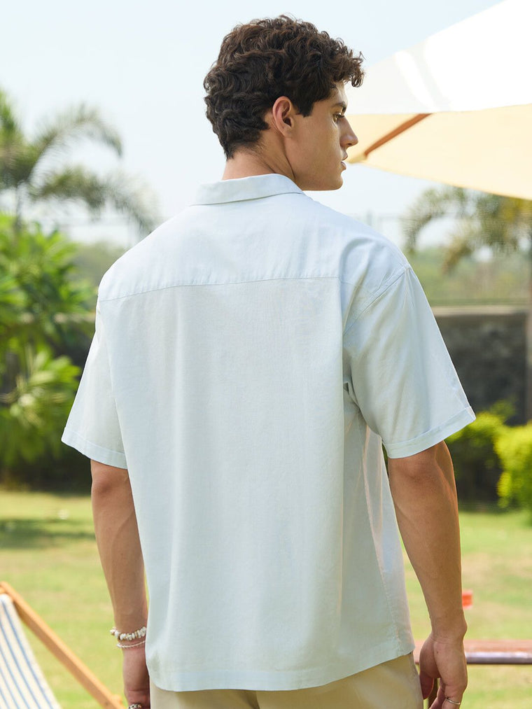Cotton-Linen: Palm Tree Oversized Shirts