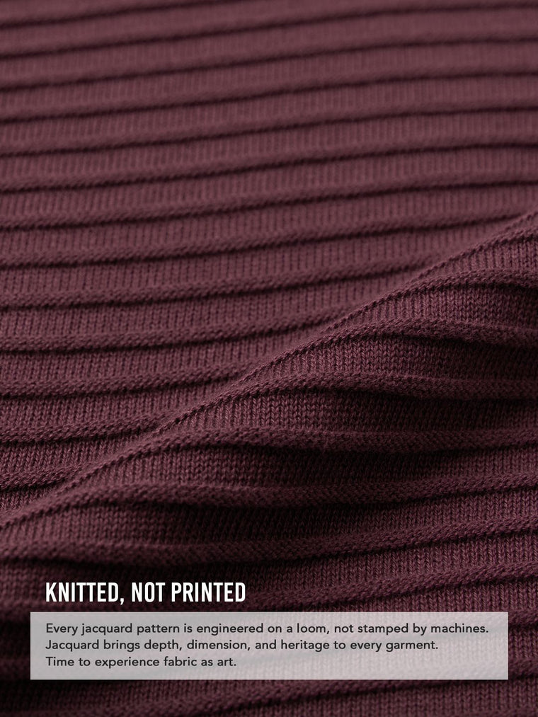 Textured Flatknit: Ruby Wine Textured Polos