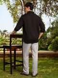 Linen Pants: Blue Smoke Men Pants