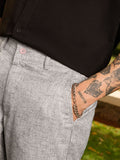 Linen Pants: Blue Smoke Men Pants
