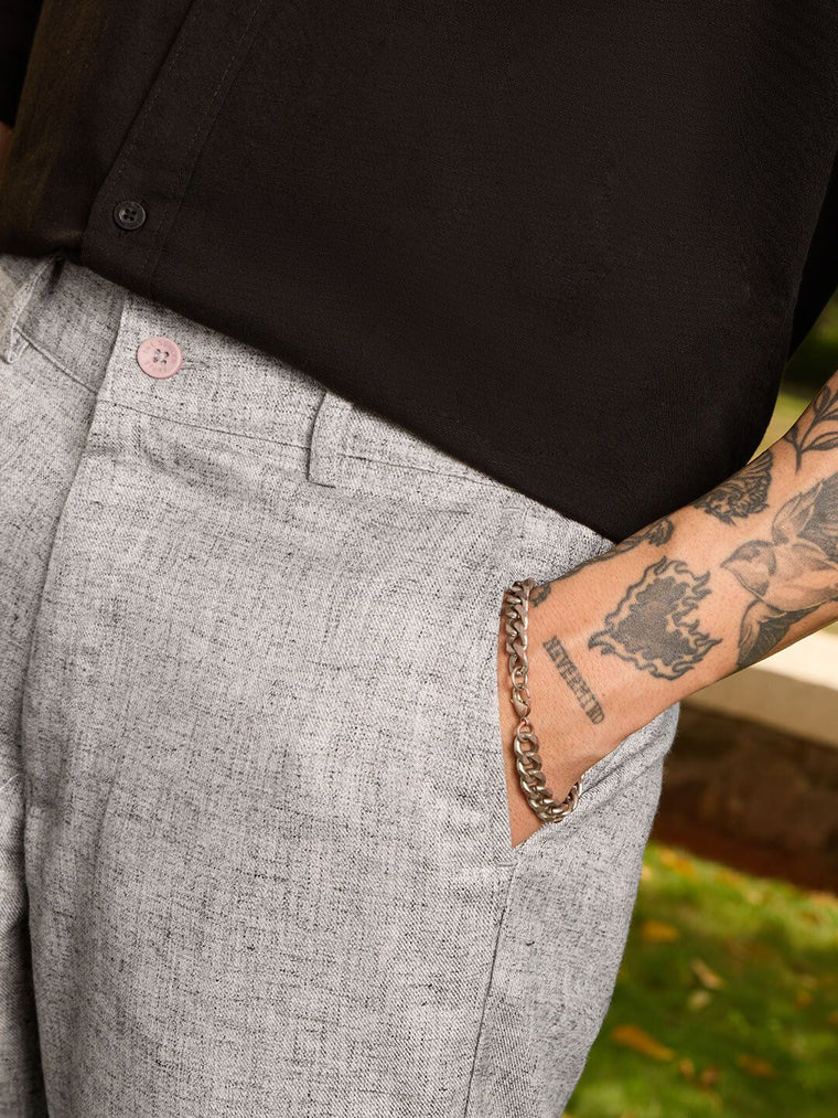 Linen Pants: Blue Smoke Men Pants