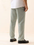 Linen Pants: Pale Graphite Men Pants