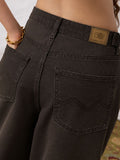 Barrel-Fit Denim: Coffee Bean Women Barrel Denims