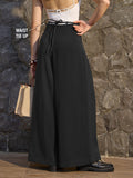 All-Day Pants: Liquorice Women Wide Pants