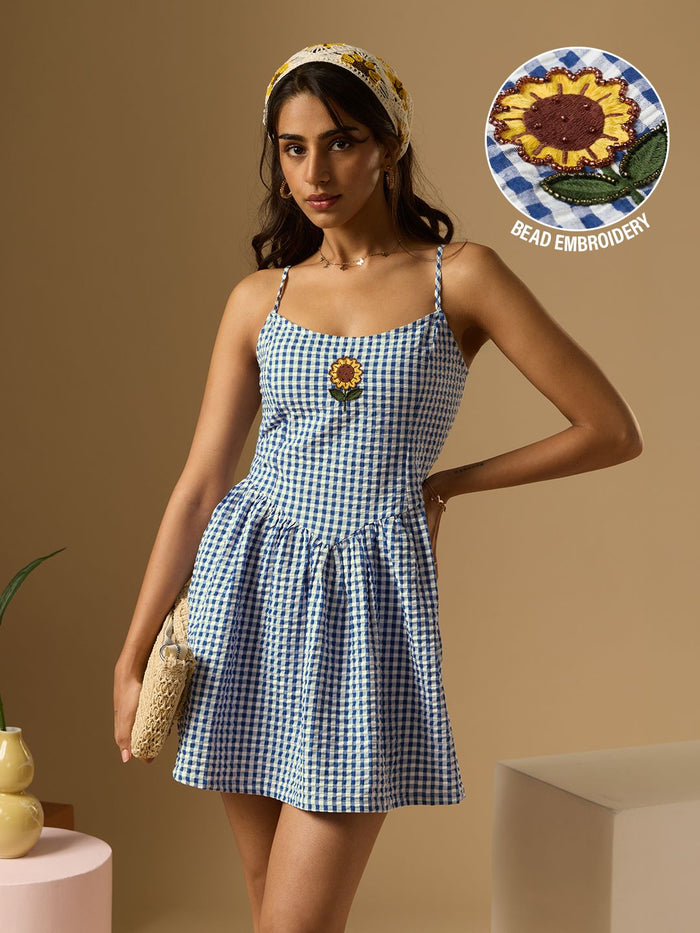 Corset Gingham Dress: Sunflower Women Fashion Dresses