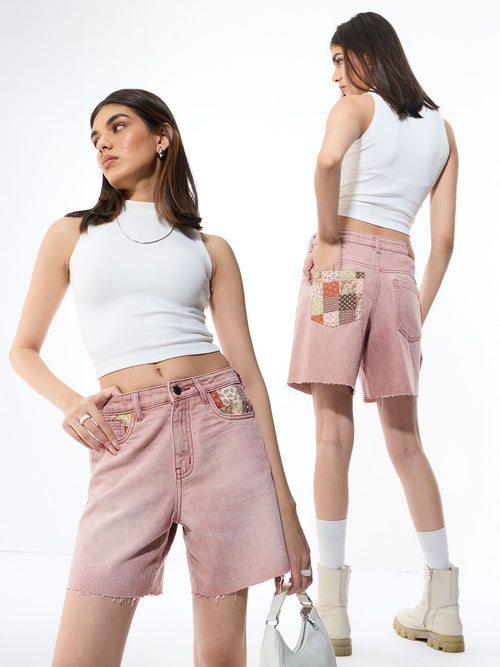 Denim Shorts: Pink Lemonade Women Denim Shorts