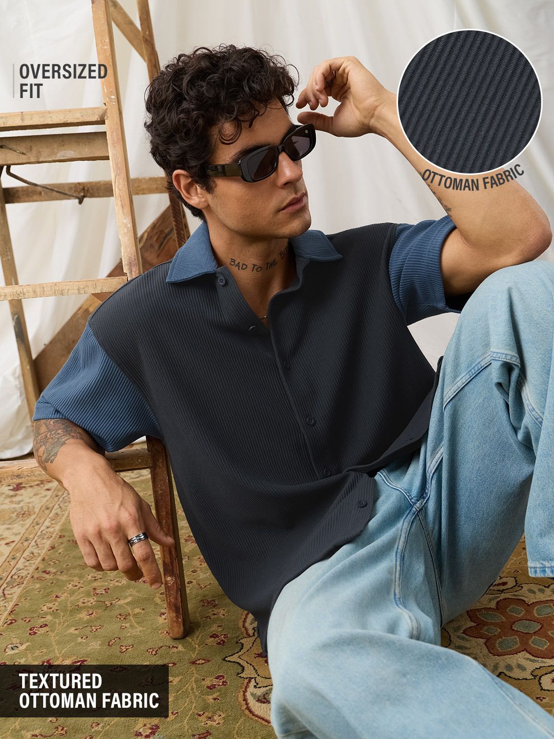 Textured Shirt: Moonlight Men Textured Shirts