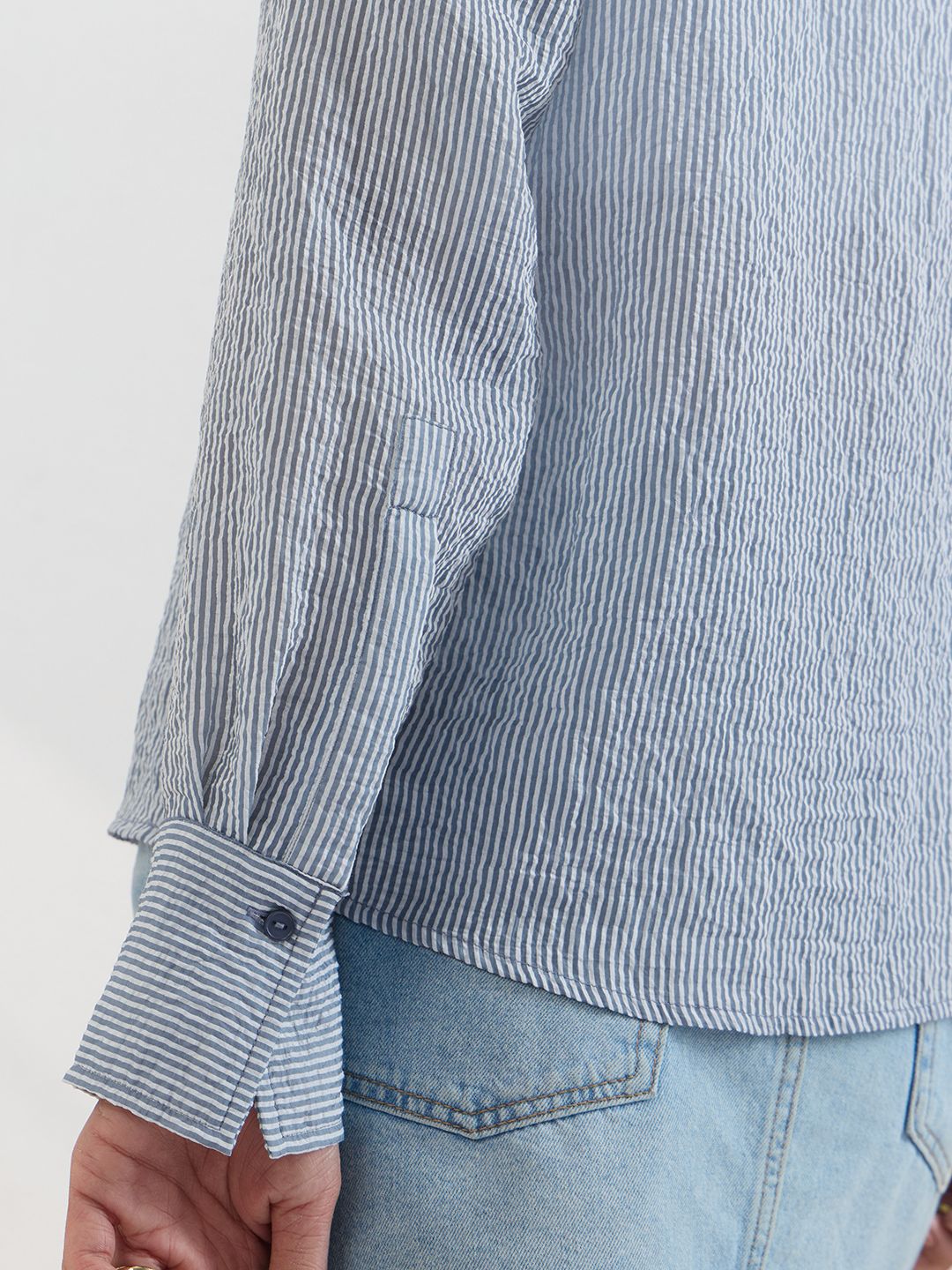 Stripe Shirt: Shadow Women Relaxed Shirts