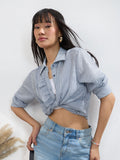 Stripe Shirt: Shadow Women Relaxed Shirts