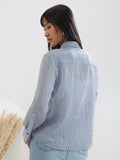 Stripe Shirt: Shadow Women Relaxed Shirts