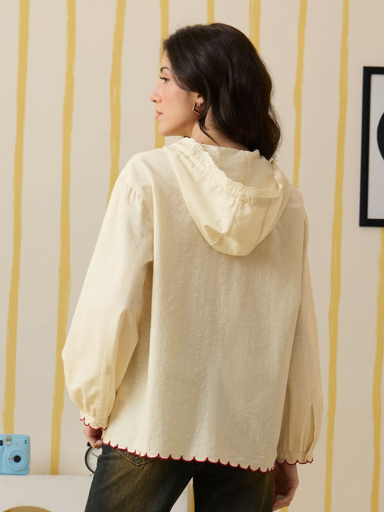 Hooded Shirt: Love Thyself Women Oversized Shirts
