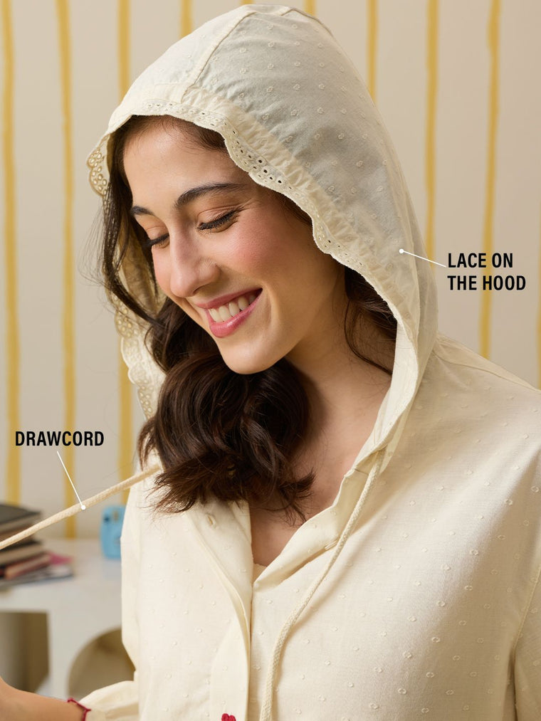 Hooded Shirt: Love Thyself Women Oversized Shirts