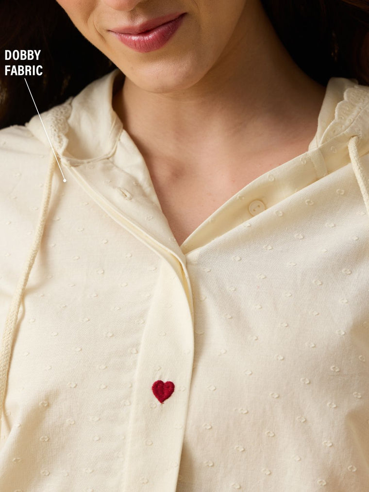 Hooded Shirt: Love Thyself Women Oversized Shirts