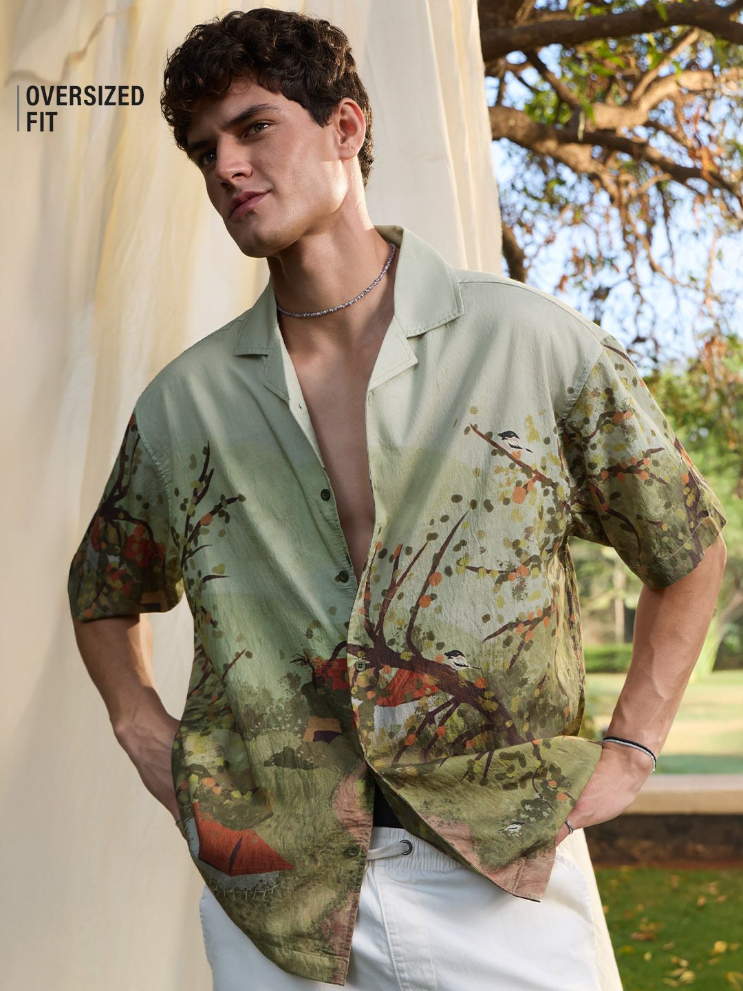 Casual Shirt: Vintage Greens Holiday Shirts