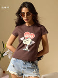 Peanuts: Love Women Fitted T-Shirts