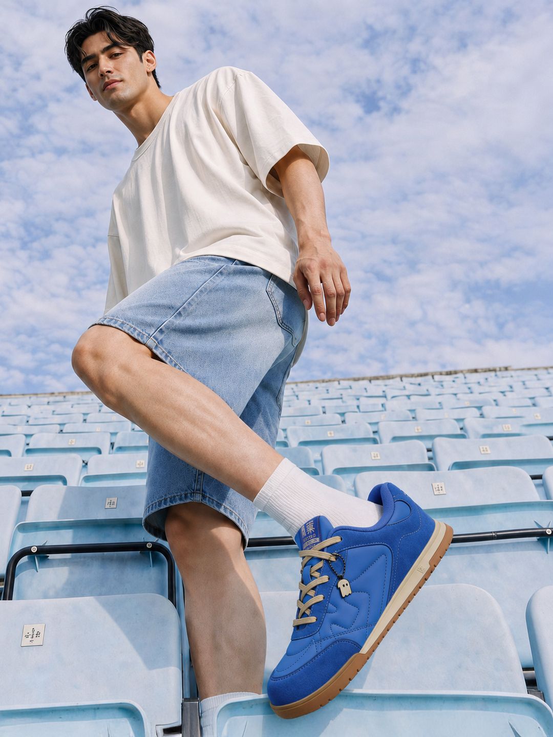 Kanso ZE: Blue Men Low Top Sneakers