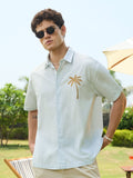 Cotton-Linen: Palm Tree Oversized Shirts