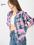 Satin Shirt: Peridot Women Relaxed Shirts
