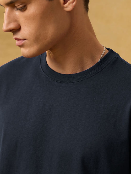 Premium Essentials: Navy Blue Oversized T-Shirts
