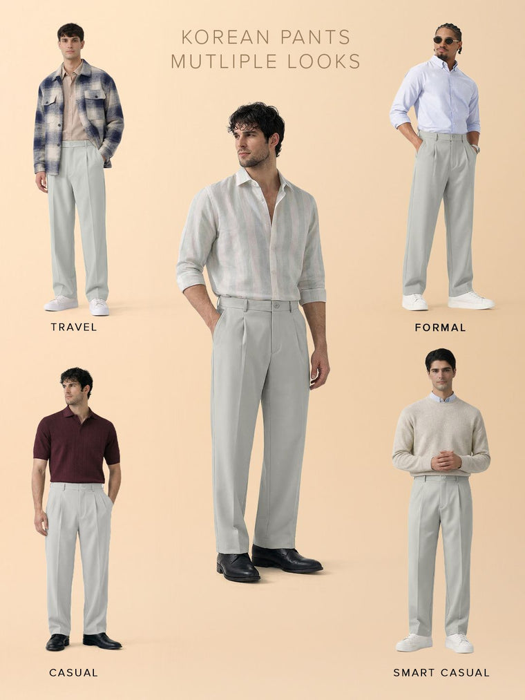 Korean Pants: Storm Grey Men Korean Pants