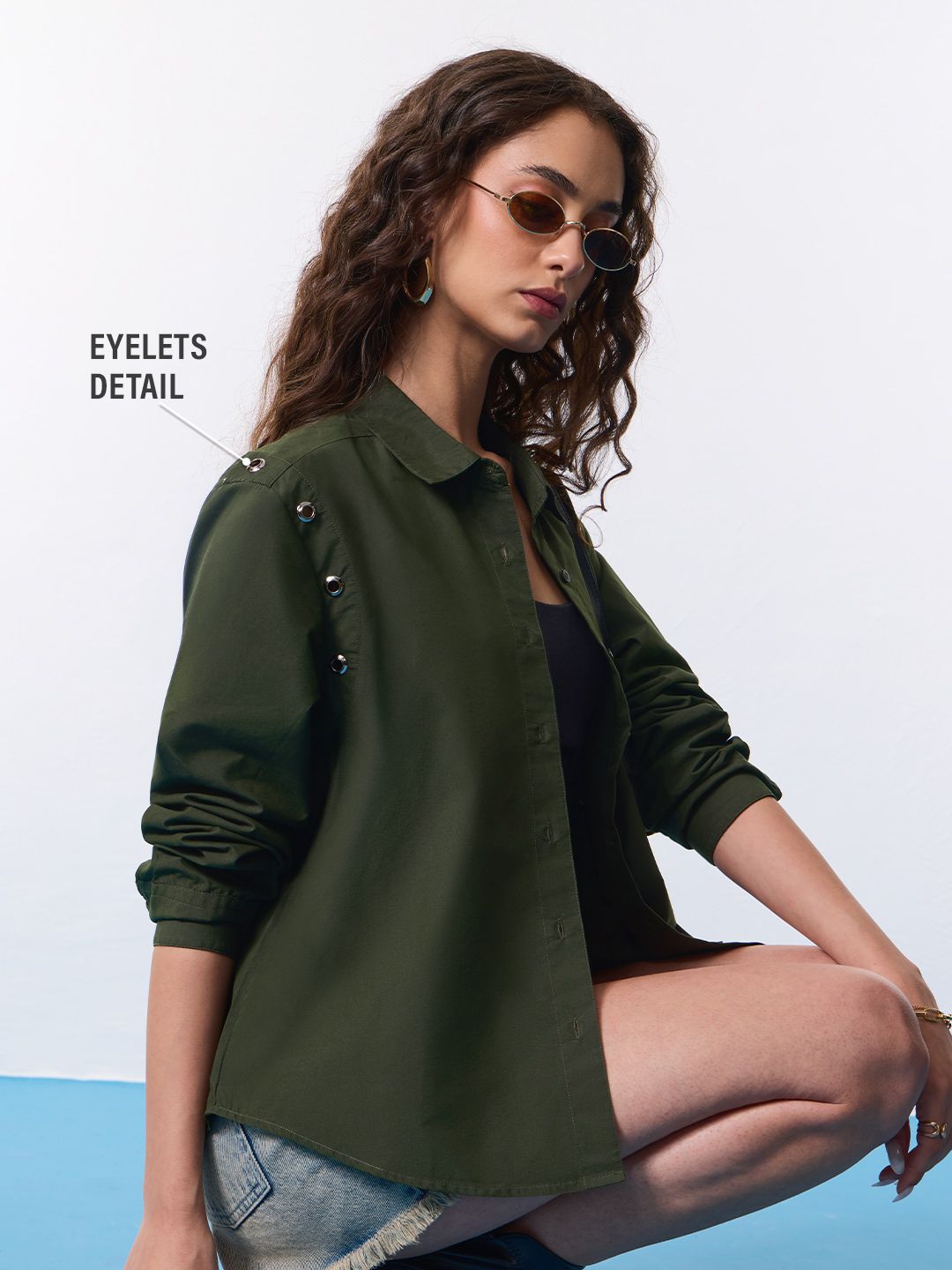 Easy Solids: Foliage Women Relaxed Shirts