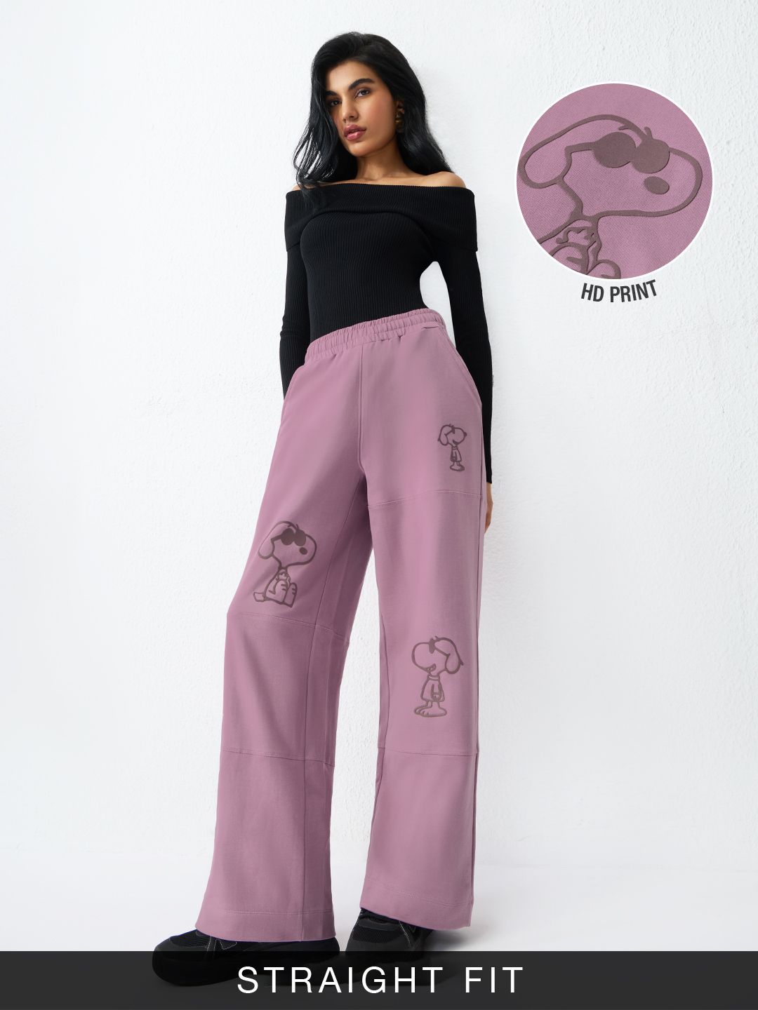 Peanuts: Happy Snoopy Women Straight Joggers