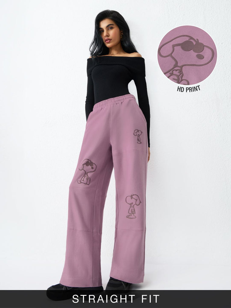 Peanuts: Happy Snoopy Women Straight Joggers