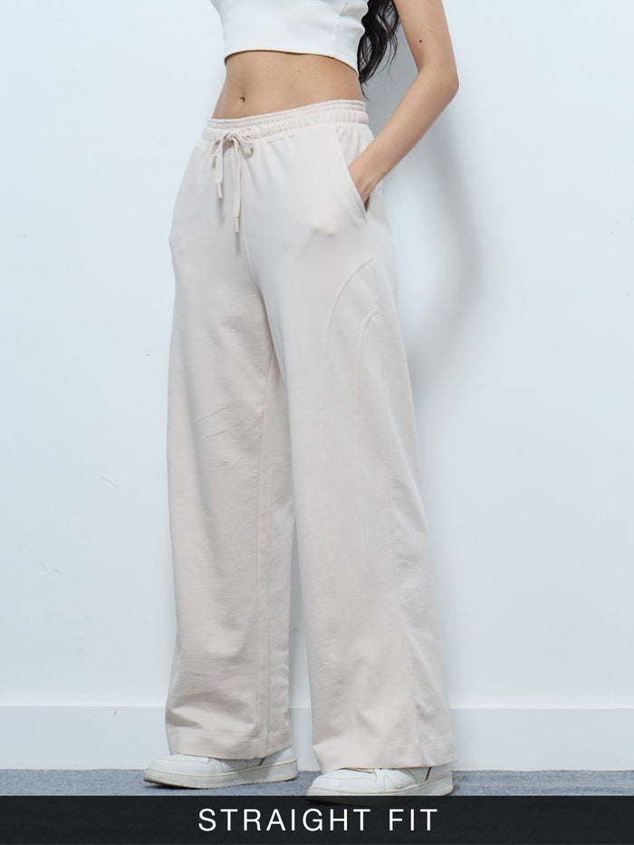 Core Solid Joggers: Off-White Women Straight Joggers