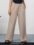 Core Solid Joggers: Biscuit Brown Women Straight Joggers