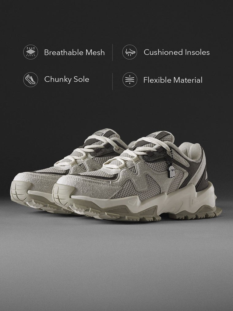 Fumes NX: Arctic Grey Men Low Top Sneakers