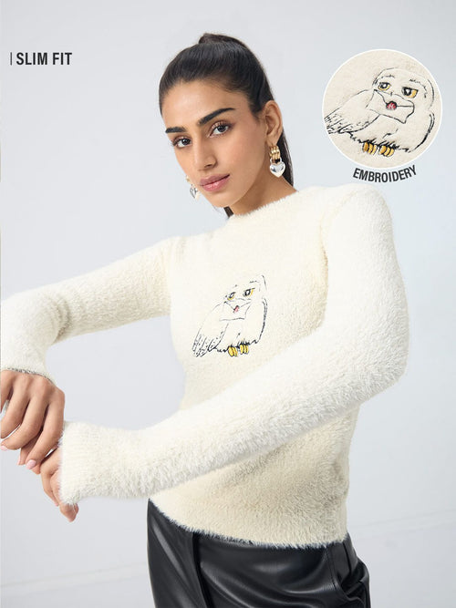 Harry Potter: Hedwig Women Fitted Sweaters
