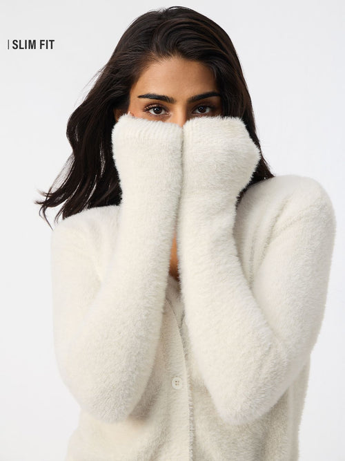Fuzzy Cardigan: Frost Women Cardigans