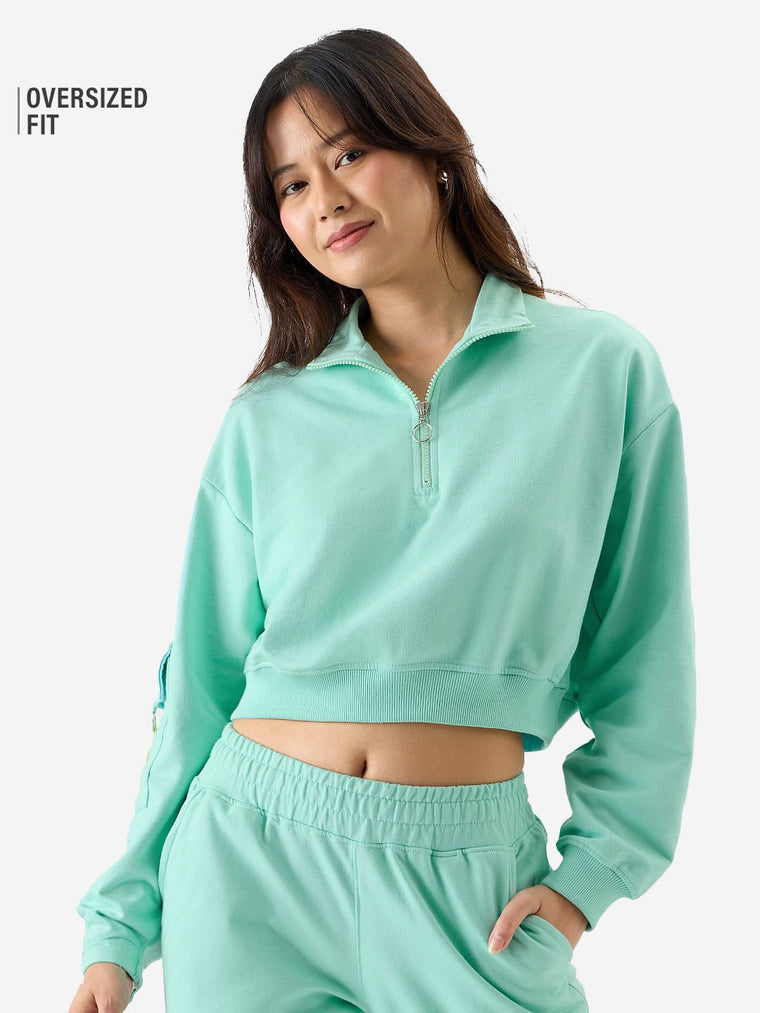 Sterling Blue Sweatshirt Women Oversized Sweatshirts