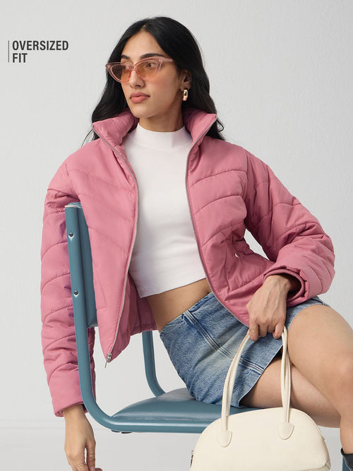 Puffer Jacket: Two Hearts Women Puffer Jackets