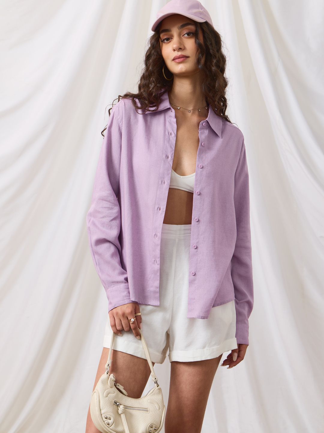 Easy Solids: Orchid Women Relaxed Shirts