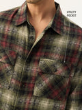 Plaid Shirt: Coffee Men Relaxed Shirts