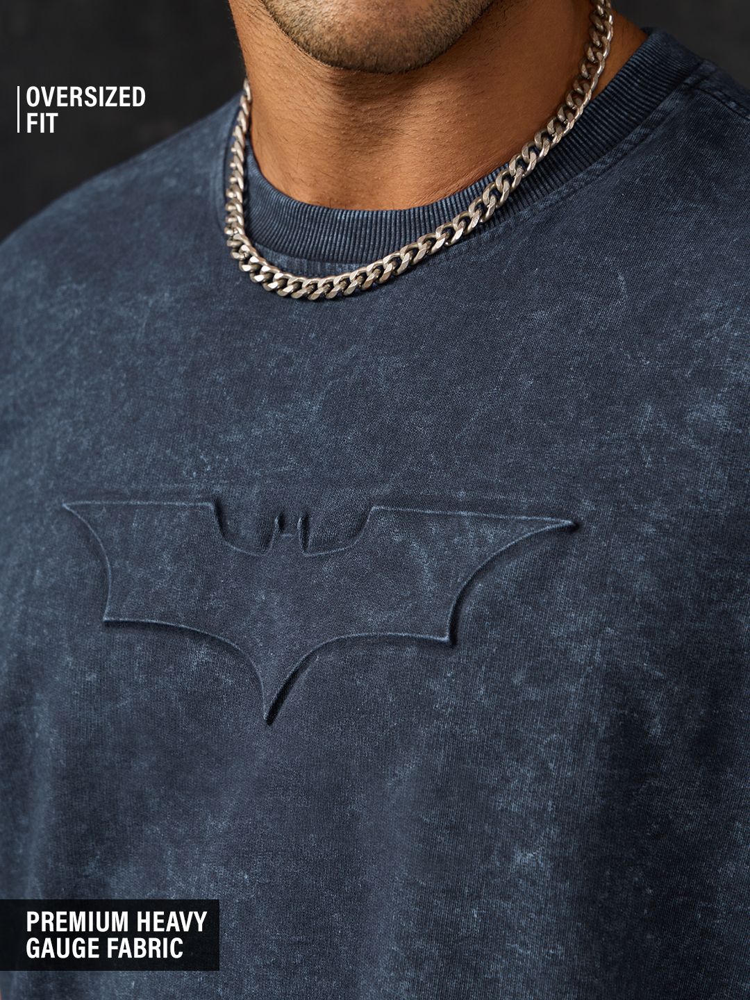 Batman: Logo (Washed) Oversized T-Shirts