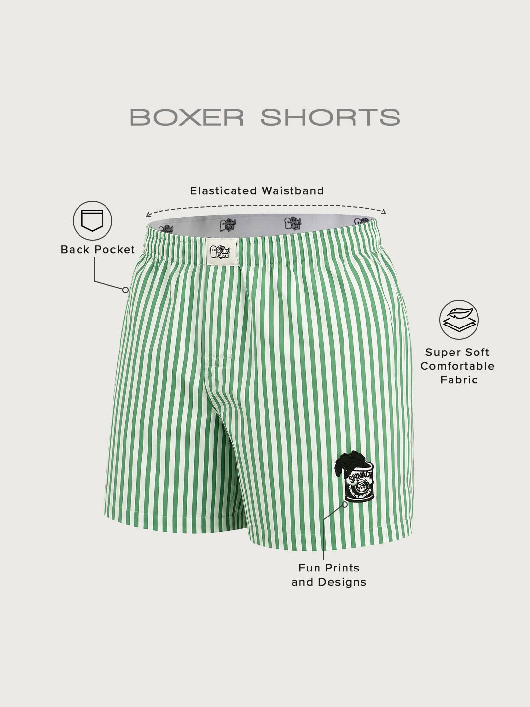 Popeye: Spinach Power Boxer Shorts