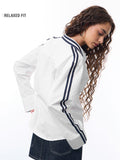 Easy Solids: Oyster Women Relaxed Shirts
