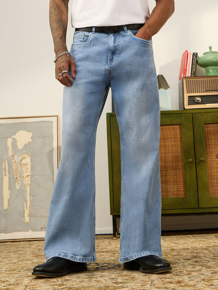 Bootcut Denim: Ice Mist Men Bootcut Jeans
