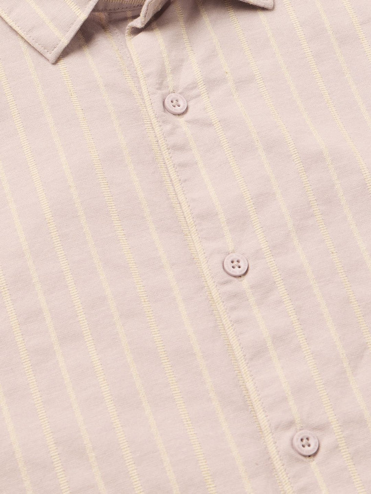 Cotton Linen: Light Mauve Cotton Linen Shirts