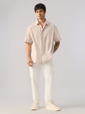 Cotton Linen: Light Mauve Cotton Linen Shirts