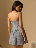 Corset Gingham Dress: Ladybug Women Fashion Dresses